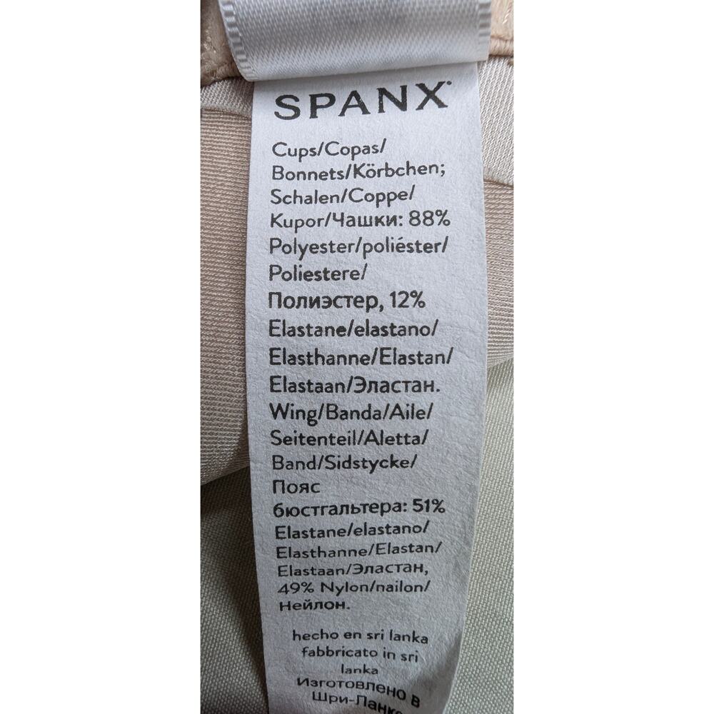 Spanx SheerFlex Fit To You Demi Underwire Bra NWT Large A-C Champagne Beige Chic - Picture 7 of 7